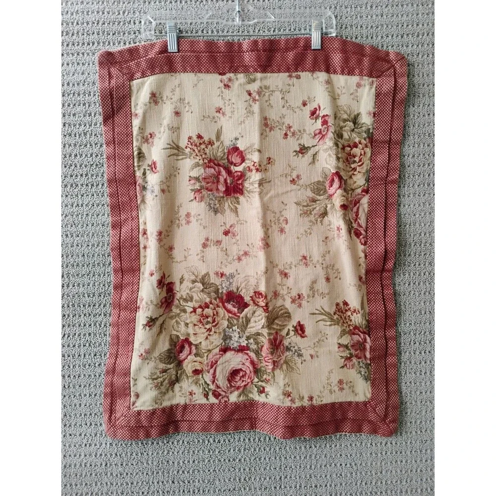 Waverly Norfolk Rose Standard Pillowcase Sham Country Farmhouse Shabby Chic
